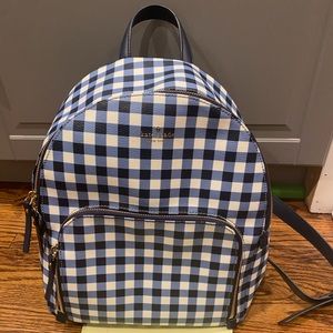 Kate spade Hartley blue gingham backpack